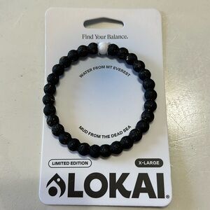 Lokai Brand New XL Black with Gold specs bracelet
